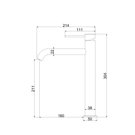 Смеситель для раковины Vincea Desire City VBF-2C2GM вороненая сталь